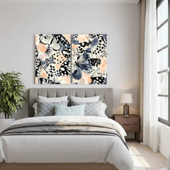 Midnight Wings Abstract Butterfly Canvas Art – Bedroom Living Room Wall Decor