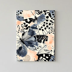 Midnight Wings Abstract Butterfly Canvas Art – Bedroom Living Room Wall Decor