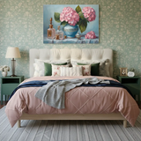 Classic Floral Still Life Canvas Art – Elegant Bedroom Living Room Wall Decor