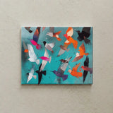 Colorful Abstract Birds Canvas Art – Vibrant Bedroom Living Room Wall Decor