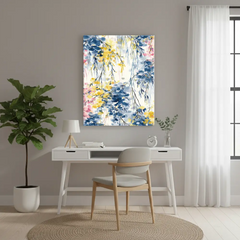 Blooming Wisteria Watercolor Floral Canvas Art – Bedroom Living Room Wall Decor
