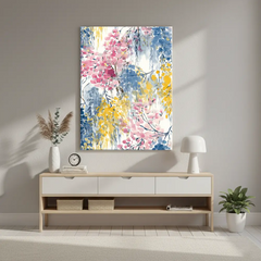 Blooming Wisteria Watercolor Floral Canvas Art – Bedroom Living Room Wall Decor