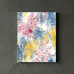 Blooming Wisteria Watercolor Floral Canvas Art – Bedroom Living Room Wall Decor