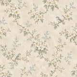 Ivory Blossom & Bluebird Chinoiserie Wallpaper