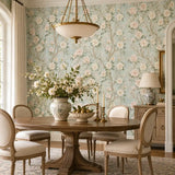 English Garden Peony Chinoiserie Wallpaper