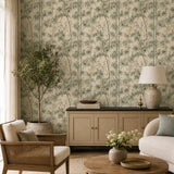 Serene Bamboo Garden Chinoiserie Wallpaper