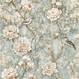 Peony & Songbird Garden Chinoiserie Wallpaper