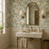 Peony & Songbird Garden Chinoiserie Wallpaper