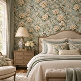 Peony & Songbird Garden Chinoiserie Wallpaper