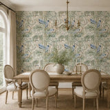 Heron Willow Garden Chinoiserie Wallpaper