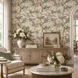 Magnolia Blossom Garden Chinoiserie Wallpaper