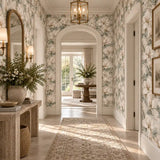 Magnolia Blossom Garden Chinoiserie Wallpaper