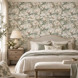 Magnolia Blossom Garden Chinoiserie Wallpaper