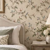 Songbird Blossom Garden Chinoiserie Wallpaper