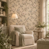 Songbird Blossom Garden Chinoiserie Wallpaper
