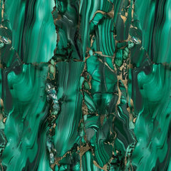 Emerald green vein marble luxury peel-and-stick wall mural for elegant bedroom or living room