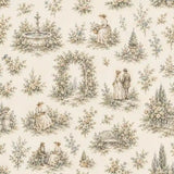 Romantic Garden French Toile Wallpaper