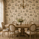 Romantic Garden French Toile Wallpaper