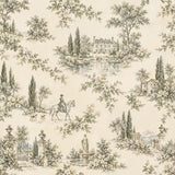 French Country Estate Toile Wallpaper