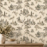 French Country Estate Toile Wallpaper