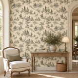 French Country Estate Toile Wallpaper