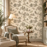 French Country Estate Toile Wallpaper