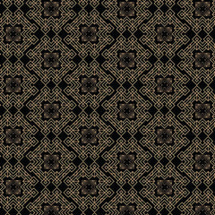 Black gold luxury Art Deco pattern peel-and-stick wallpaper for bedroom or living room