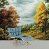Autumn Forest Path Landscape Wall Mural – Peel-and-Stick Large Bedroom Design
