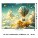 Dreamy Hot Air Balloon Sky Wall Mural – Peel-and-Stick Large Nursery Design