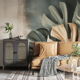 Modern Tropical Monstera Leaf Wall Mural – Peel-and-Stick Large Removable Design