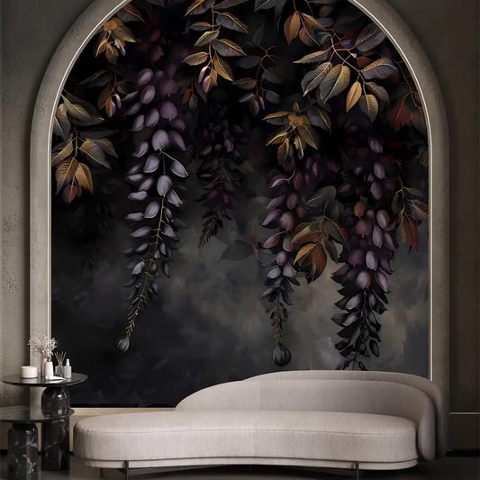 Dark Exotic Leaves Wallpaper