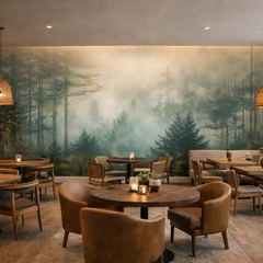 Misty Forest Wall Mural