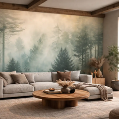 Misty Forest Wall Mural
