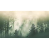 Misty Forest Wall Mural – Atmospheric Peel-and-Stick Large Removable Design