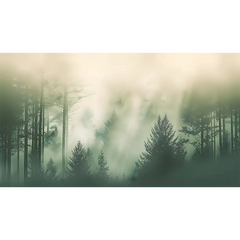 Misty Forest Wall Mural