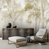 Misty Forest Wall Mural – Atmospheric Peel-and-Stick Large Removable Design