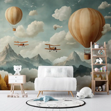 Adventure Nursery Wall Mural – Peel-and-Stick Large Kids Room Design
