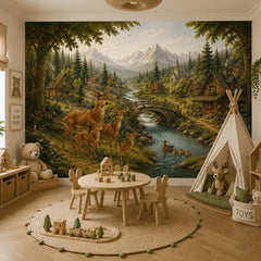 Deer Valley Village Mural Wallpaper