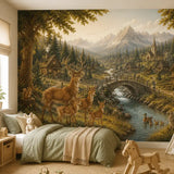 Deer Valley Village Mural Wallpaper