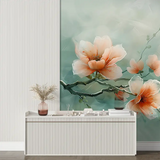 Peach Blossom Wallpaper – Soft Warm Peel-and-Stick Bedroom Wall Design