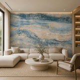 Blue Onyx Marble Mural