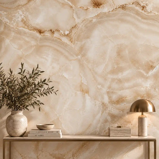 Cream Onyx Marble Mural