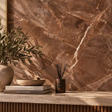Mocha Breccia Marble Mural