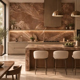 Mocha Breccia Marble Mural
