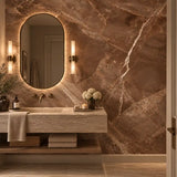Mocha Breccia Marble Mural