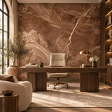 Mocha Breccia Marble Mural