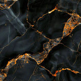 Obsidian black and gold dark luxury marble peel-and-stick accent wall wallpaper