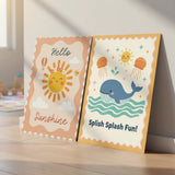 Hello Sunshine and Splish Splash Fun Kids Poster Set – Nursery Wall Art