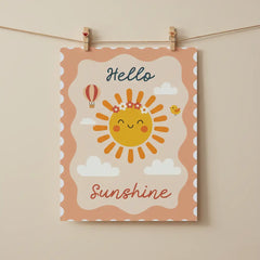 Hello Sunshine and Splish Splash Fun Kids Poster Set – Nursery Wall Art