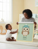 Forest Friends Owl and Fox Kids Poster – Nursery Bedroom Wall Art